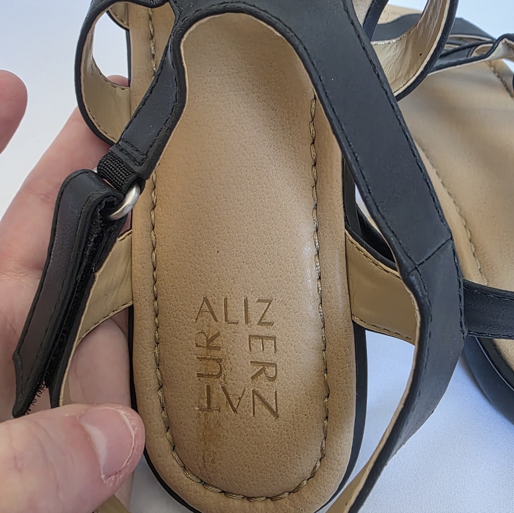 Naturalizer Womens Black Strappy Jessie Sandal Size 9.5 EUC - Picture 4 of 7